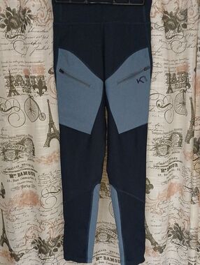 Kari Traa Navy and Slate Blue  Leggings